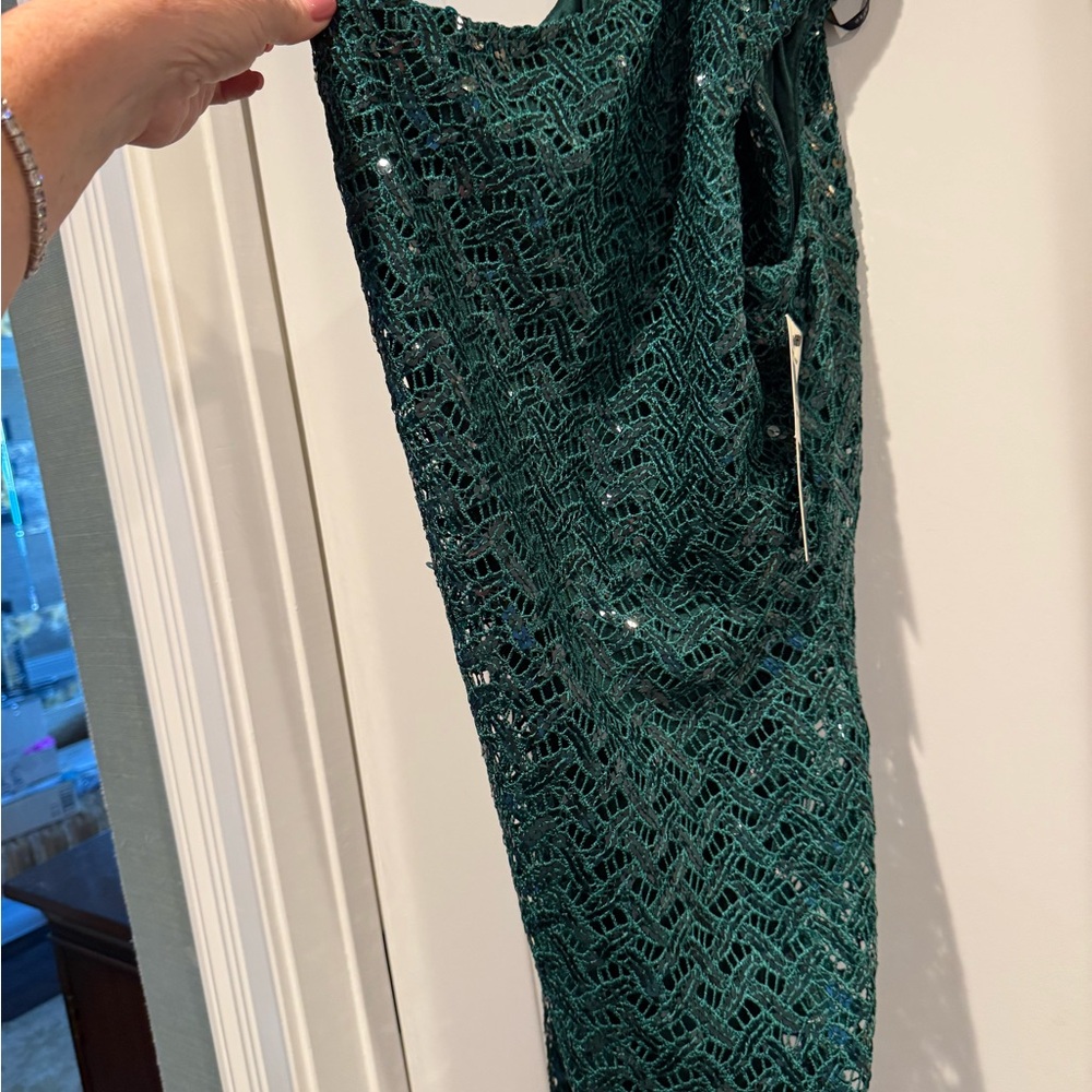 David Meister Green Midi Dress